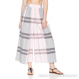 Mara Hoffman Women's Paloma High Waisted Cover Up Pant French Plaid Pink Multi B07CX6XP9B